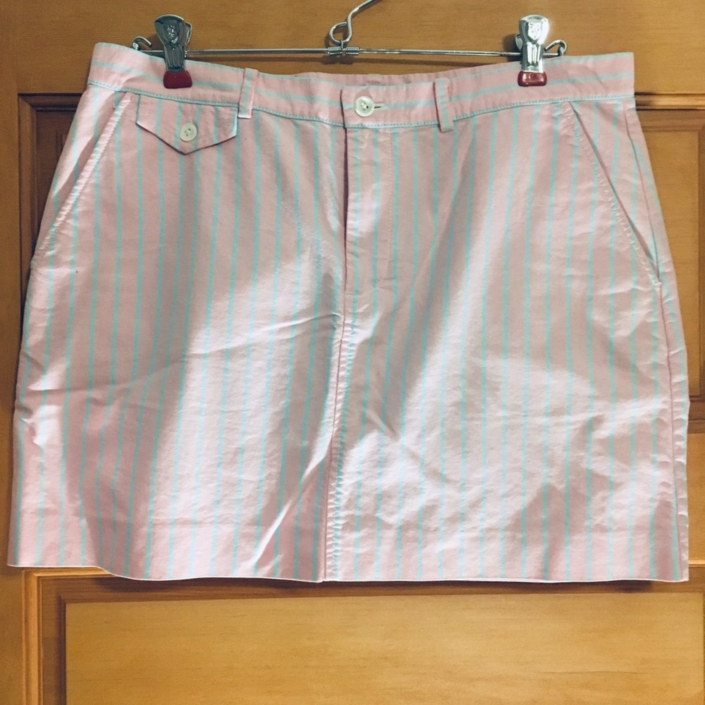 Pink and blue striped mini